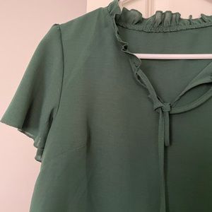 Shein dark green blouse